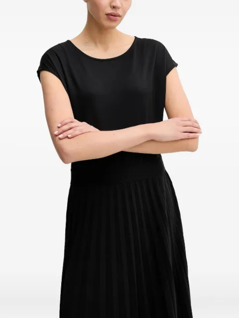 Marc O'Polo pleated cap-sleeve dress Black 503212359111
