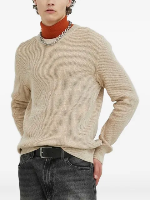 Marc O'Polo ribbed crew-neck sweater Neutrals M20502260380