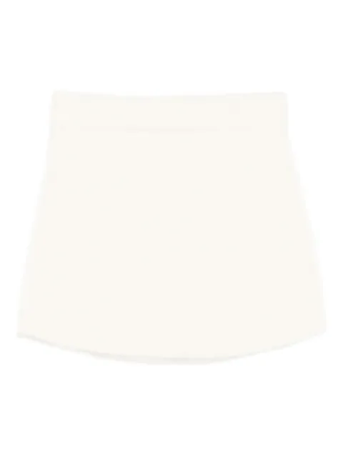 Soft Goat Alpaca mini skirt White FW25SF2401310019