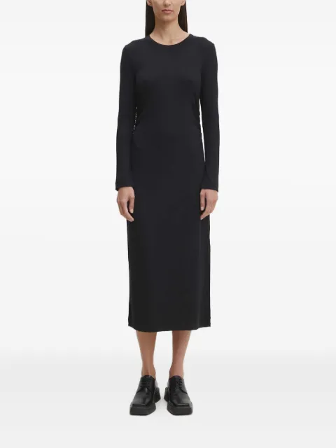 Marc O'Polo side-twist long-sleeve midi dress Black 408207659193