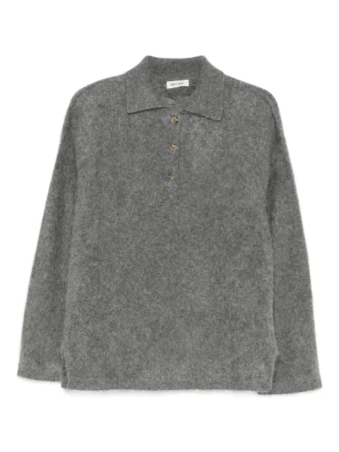 Soft Goat Brushed knit polo shirt Grey 2461500003