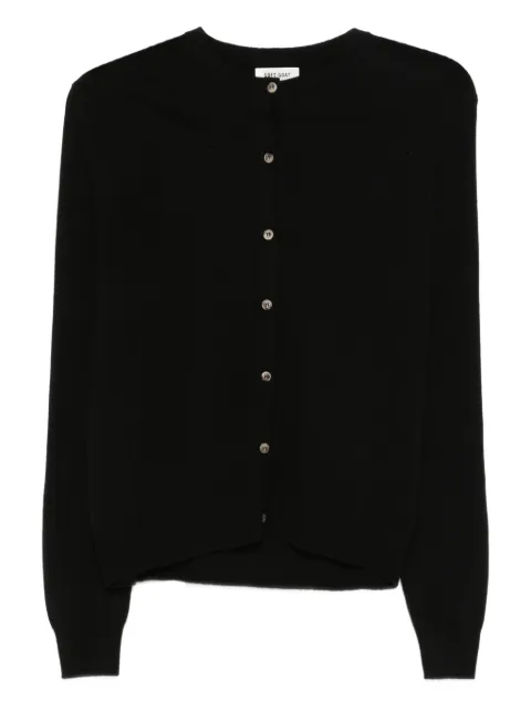 Soft Goat crew neck cardigan Black FW25SF2204500001