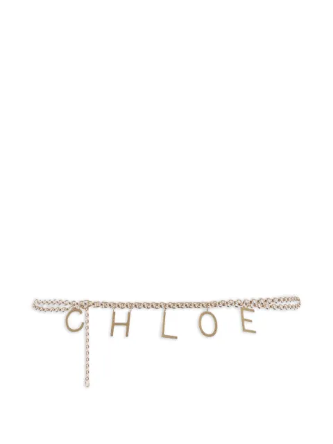 Chloé lettered chain belt Gold CH25ABJ41CB7