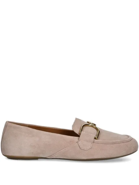 Geox buckle-detail suede loafers Brown D45MUJ00021