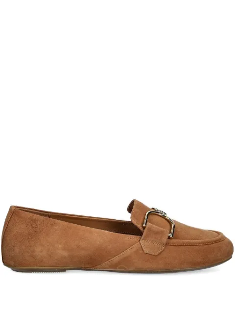 Geox buckle-detail suede loafers Brown D45MUJ00021