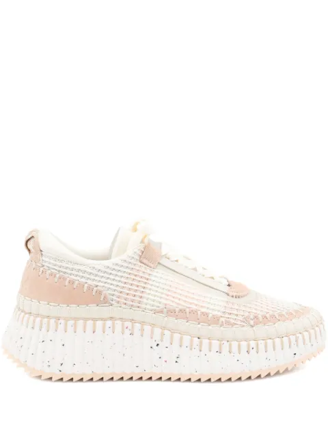 Chloé Nama knitted platform sneakers Neutrals CHC22S579Y0