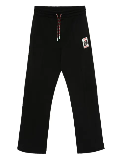 Casablanca logo-appliqué drawstring track pants Black UMPF25JTR051