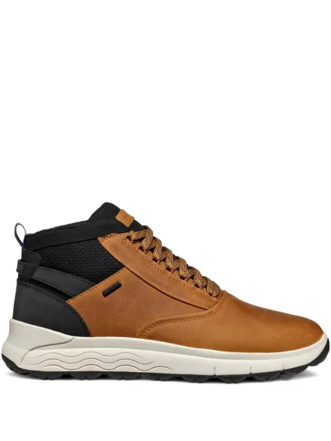Geox Spherica 4X4 ABX leather lace-up sneakers Brown U26FDA0FF6K