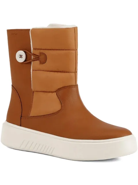 Geox leather high-top sneakers Brown D168DB0FEFU