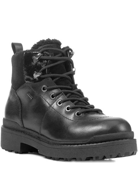 Geox lace-up shearling-lined boots Black D26UPA04346