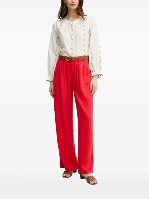 Hoss Intropia embroidered-flowers blouse White 6289129