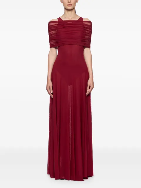 Atu Body Couture layered mesh dress Red AT24082