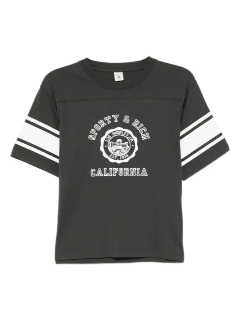 Sporty & Rich logo-print T-shirt Grey TO039622508BA02