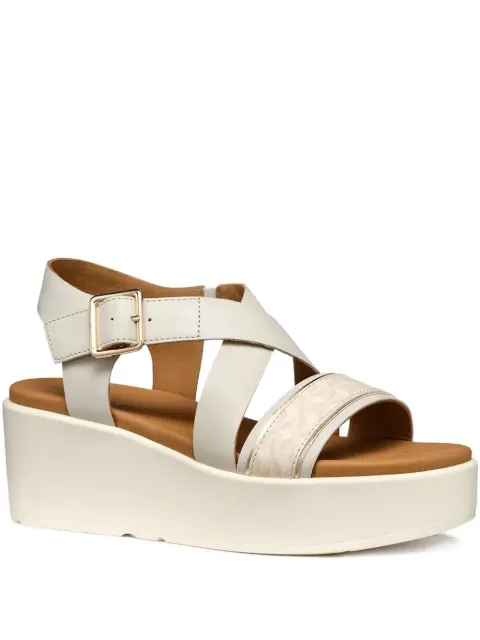 Geox 60mm buckle-fastening platform sandals Neutrals D55M1A04304