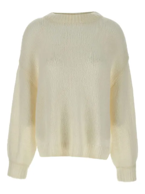 Soft Goat drop-shoulder sweater White 24564