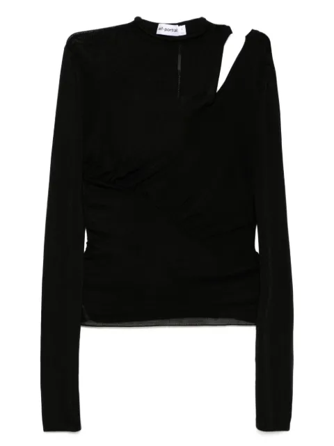 Self-Portrait cut out blouse Black PF25086TB