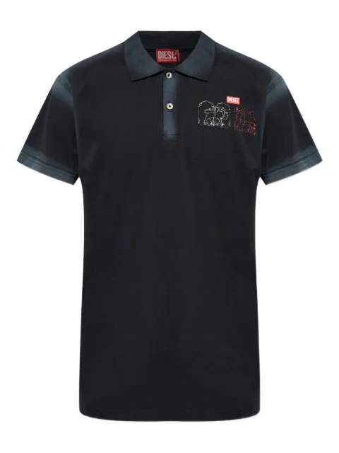 Diesel graphic-print polo shirt Black A184810PLBS