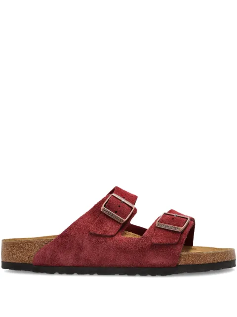 Birkenstock Arizona double-buckle suede sandals Red 1028353