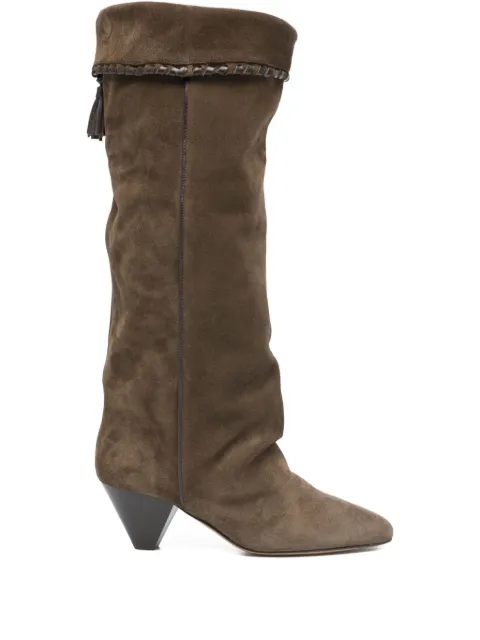 ISABEL MARANT 55mm Elita suede boots Green BT0038FBC1A20S