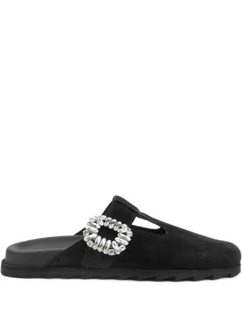 Roger Vivier Slidy Viv' crystal-embellished mules Black RVW62542100HG0