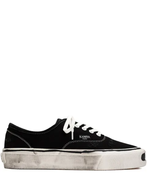 KAMIYA Herc distressed vulcanized sneakers Black G13FW702