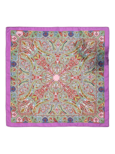 ETRO paisley-pattern silk scarf Purple MAUA0004AKB43