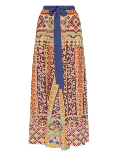 ETRO patterned tie-waist trousers Neutrals WRPA0013AKA14