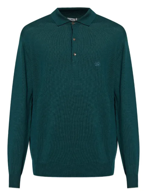 ETRO long-sleeve polo shirt Green MRKF0028AL291