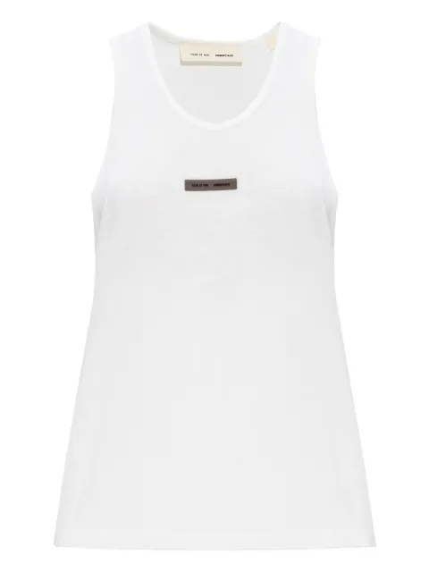 FEAR OF GOD ESSENTIALS logo-patch tank top White 192SP257794FW