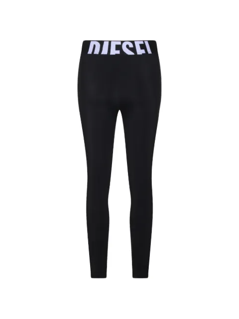 Diesel microfibre leggings with cut-off logo Black A182790PLAR