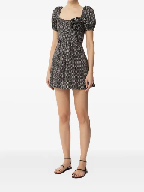 Elisabetta Franchi polka-dot short sleeve dress Black AB77652E2