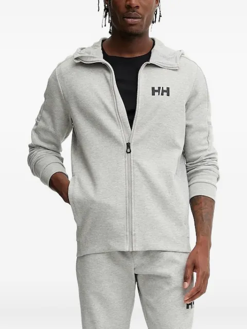 Helly Hansen logo-detail zip-up hoodie Grey 34498