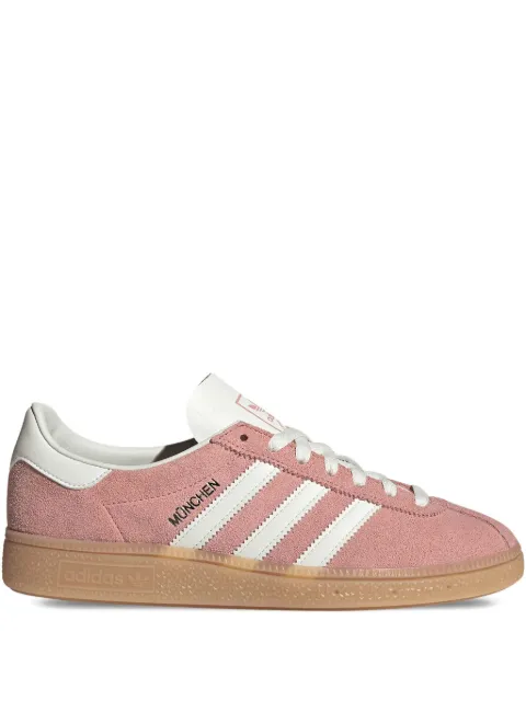 adidas Muenchen suede three-stripe sneakers Pink JS3992