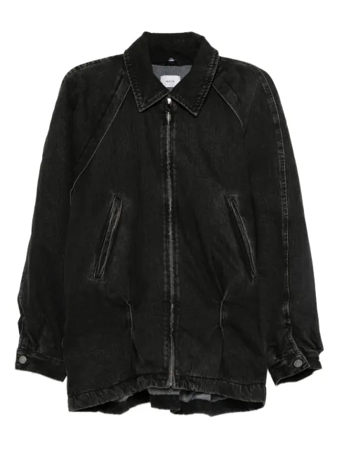 Haikure zip-front denim jacket Black HEW09119DF174