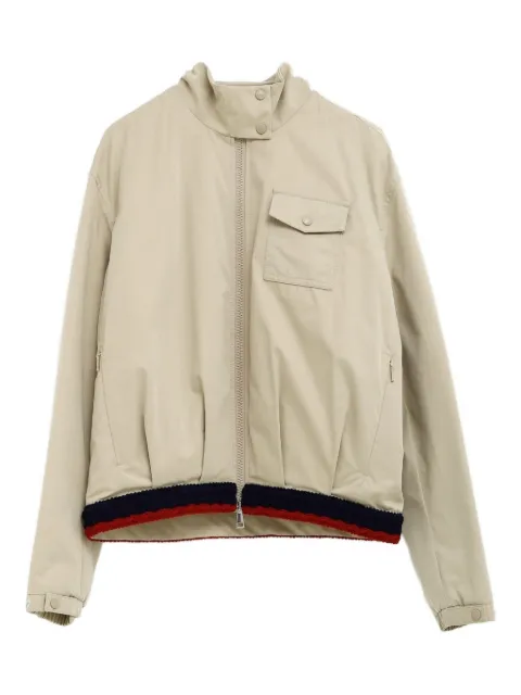 Moncler zip-fastening banded jacket Neutrals K20931A00003598RT