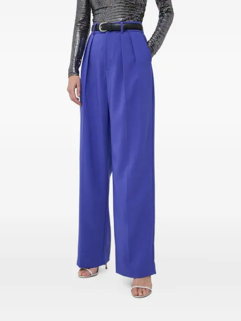 Custommade pleated-front jewel-button trousers Blue 999425550