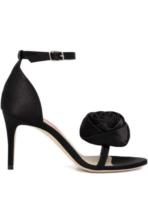 Custommade rose heeled sandals Black 404038