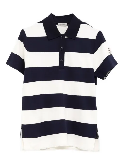 Moncler striped polo shirt Blue 8A0000189B3W