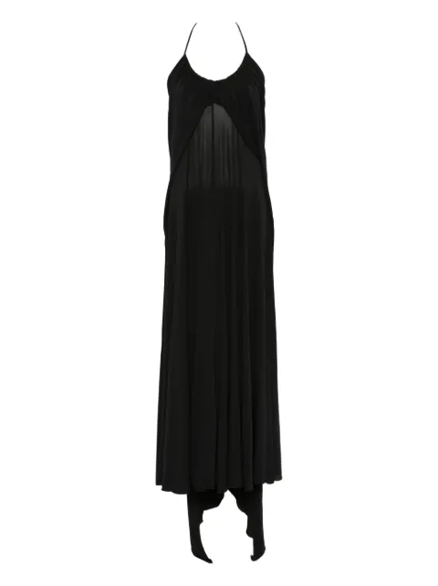 Alaïa halterneck sheer-panel dress Black AA9R2707J050B