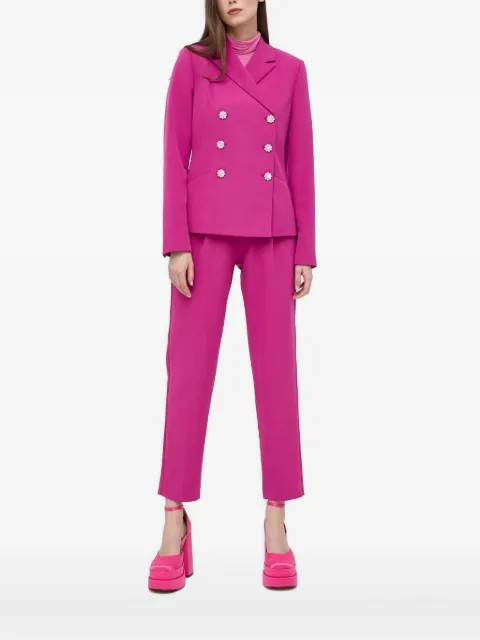 Custommade embellished double-breasted blazer Pink 999425832