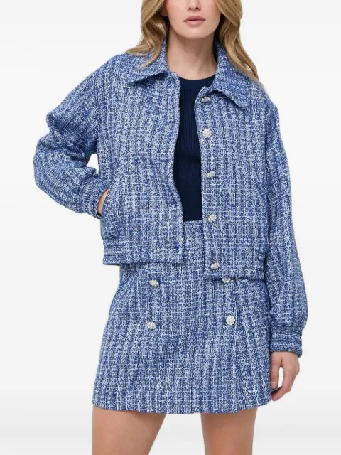 Custommade tweed embellished jacket Blue 999830881