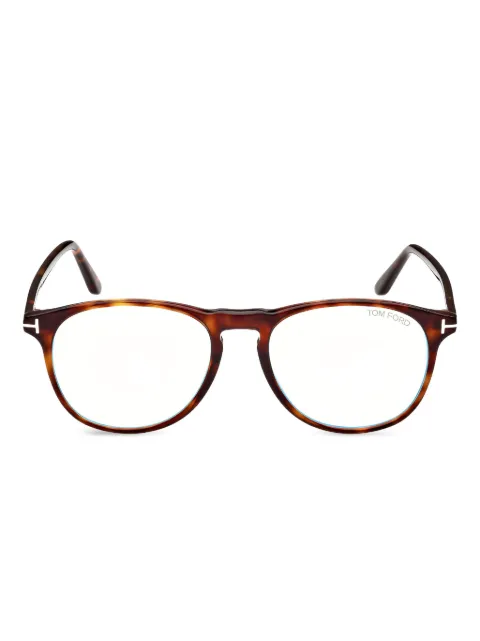 TOM FORD Eyewear round-frame glasses Brown FT5805BV054