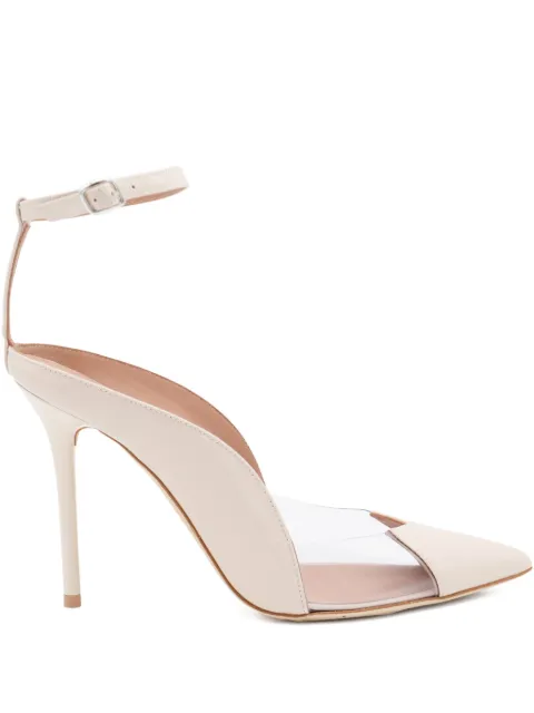 Malone Souliers 100mm Malia ankle-strap pumps Neutrals MALIA100