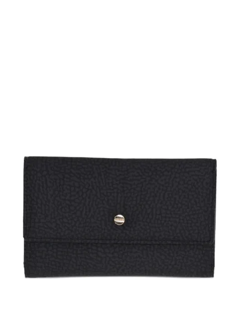 Borbonese textured snap-fastening wallet Black 930115I15Y66