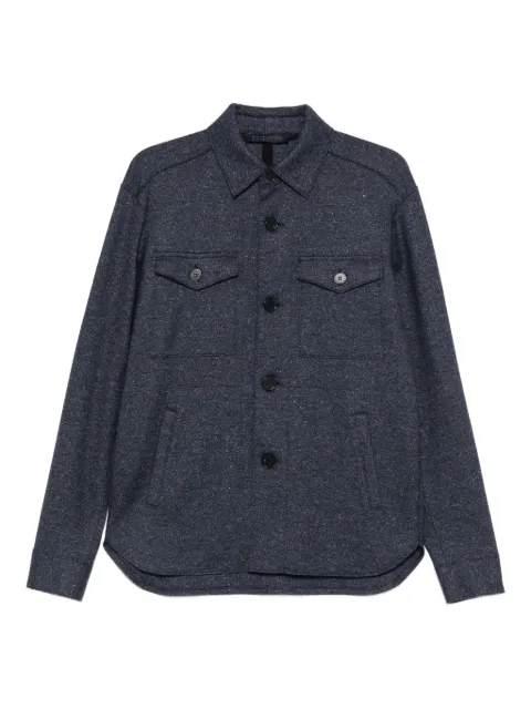 Harris Wharf London buttoned shirt jacket Blue CH9320MDHDH03