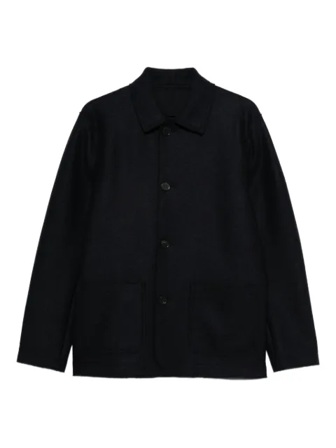 Harris Wharf London collared coat Blue CH9435MLK358