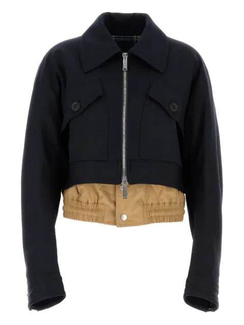 DSQUARED2 cotton-blend cropped jacket Blue S75AM1137DTN015