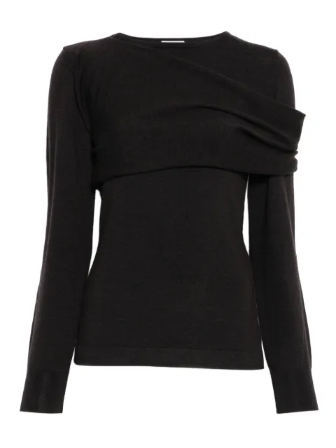 P.A.R.O.S.H. draped wool sweater Brown LIME25D540915