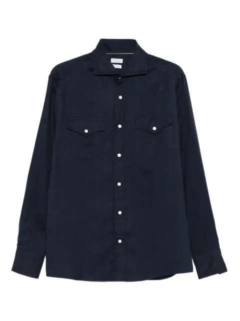 Brunello Cucinelli breast-pocket shirt Blue MY6370028C019