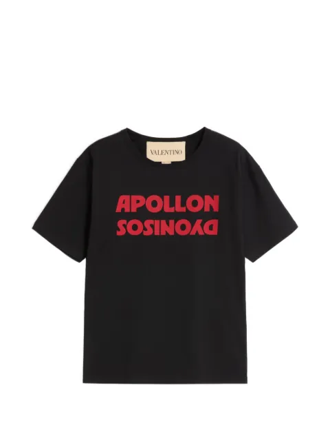 Valentino Garavani cotton T-shirt with Apollon/Dyonisos print Black VMG16PB6E